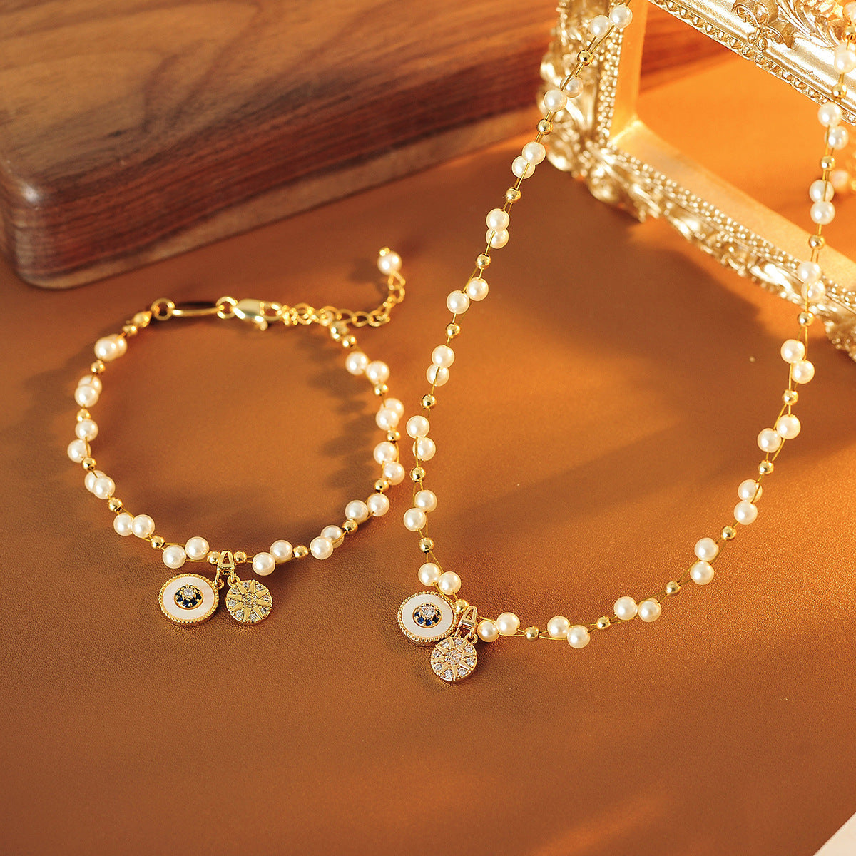 Fashion Trend Design Sense Pull-out Octagram Bracelet Necklace Women's High Sense Niche Simple Fashion Internet Celebrity