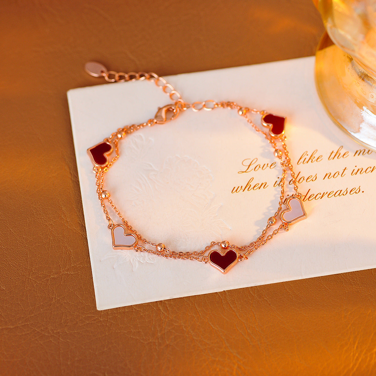 Double-layer Fritillary Love Bracelet French Retro Versatile Temperament Bracelet Niche High-end Light Luxury Jewelry