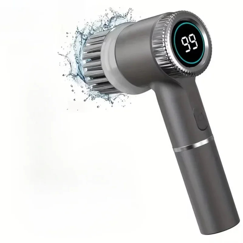 New Electric Cleaning Brush Multifunctional Kitchen Bathroom Toilet Portable Powerful Clean Brush LED Display