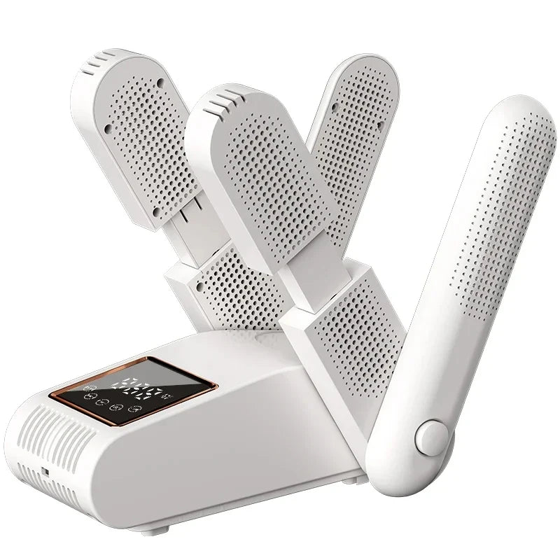 Shoe Dryer Portable Electric Shoe and Boot Dryer 180° Folding Design Smart Display for Shoes Gloves Hats Socks Ski Boots