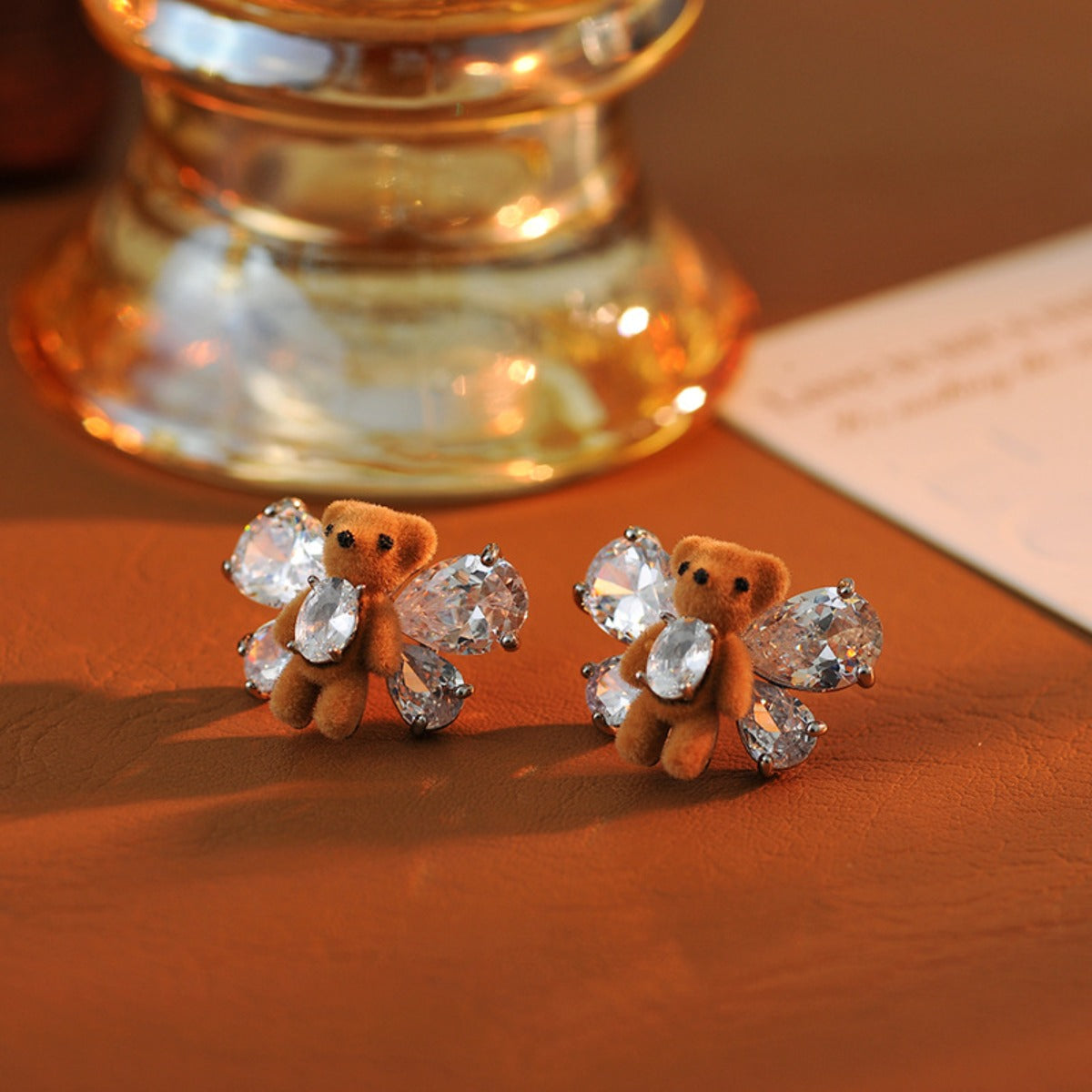 Plush Cute Bear Pearl Chain Women's Light Luxury Temperament Niche Design Collarbone Chain Sweet Damp Gem Gift
