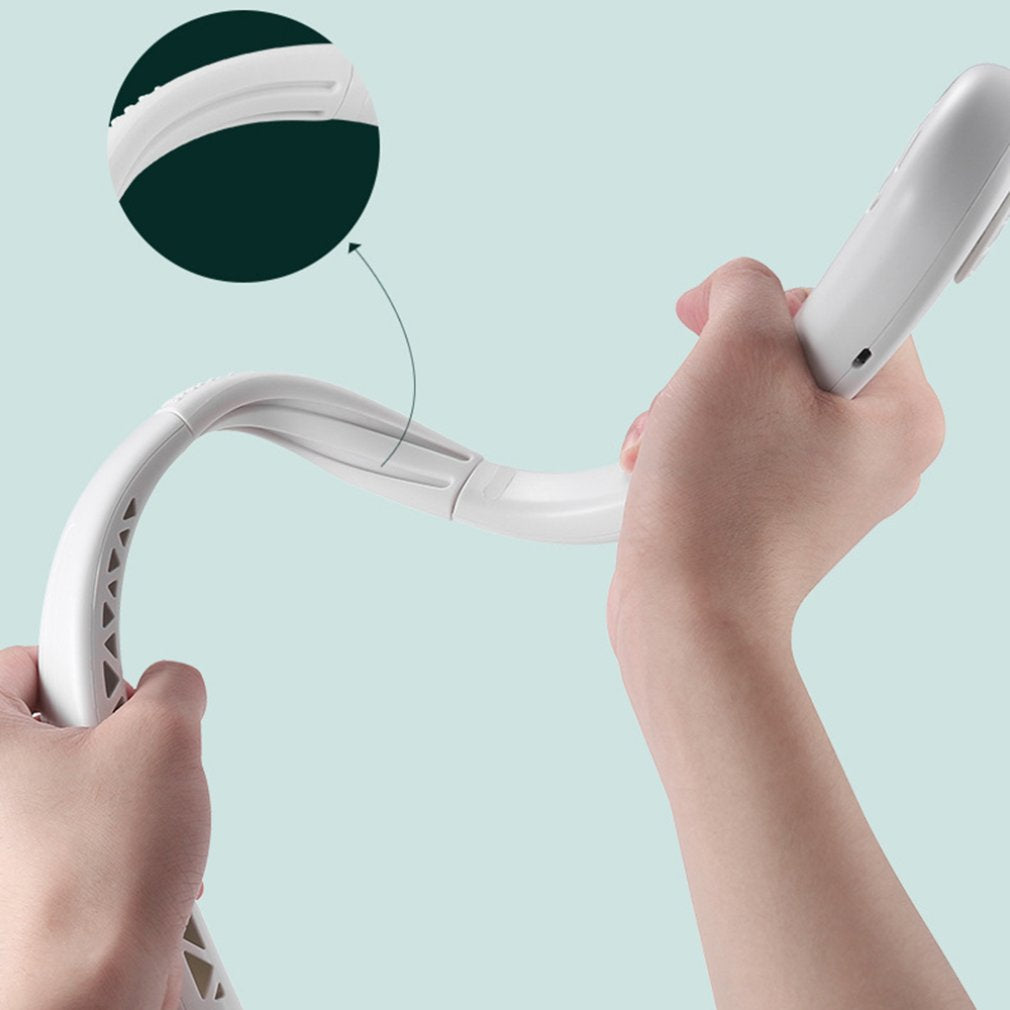 Oudoor Hot Sale Usb Charging Hanging Neck Small Fan Retro Mini Handheld Silent Lazy Sports Portable Electric Fan