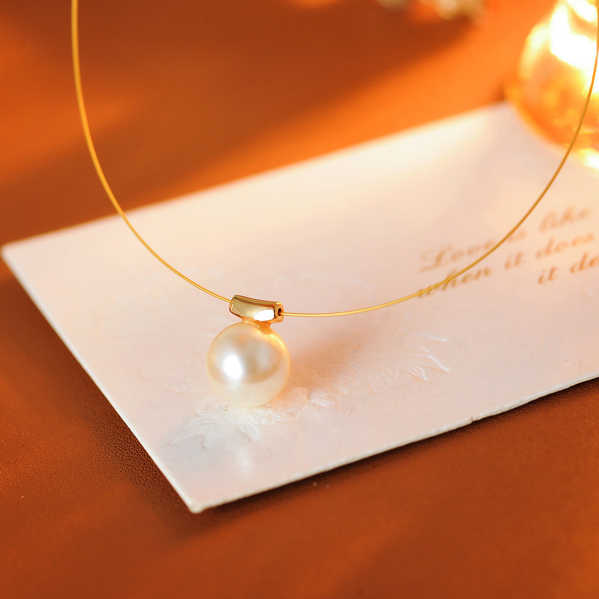 Mermaid's Tears Necklace, Imported Steel Wire Pendant, Fresh Collarbone Chain, Light Luxury INS Style Necklace