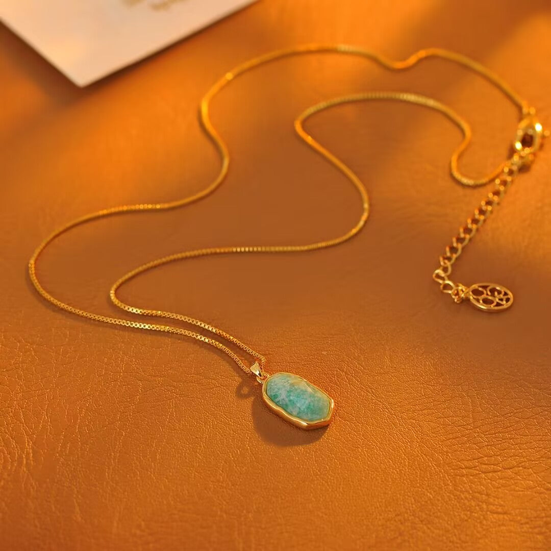 Popular Mint Ocean Antique Fashion Jewelry Versatile Light Luxury Necklace Ear Hook