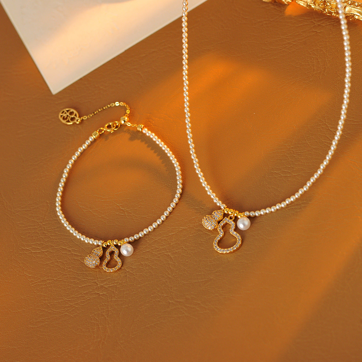 Original Design Gourd Bracelet Niche Hollow Gourd Peanut Necklace Women Factory Direct Sales
