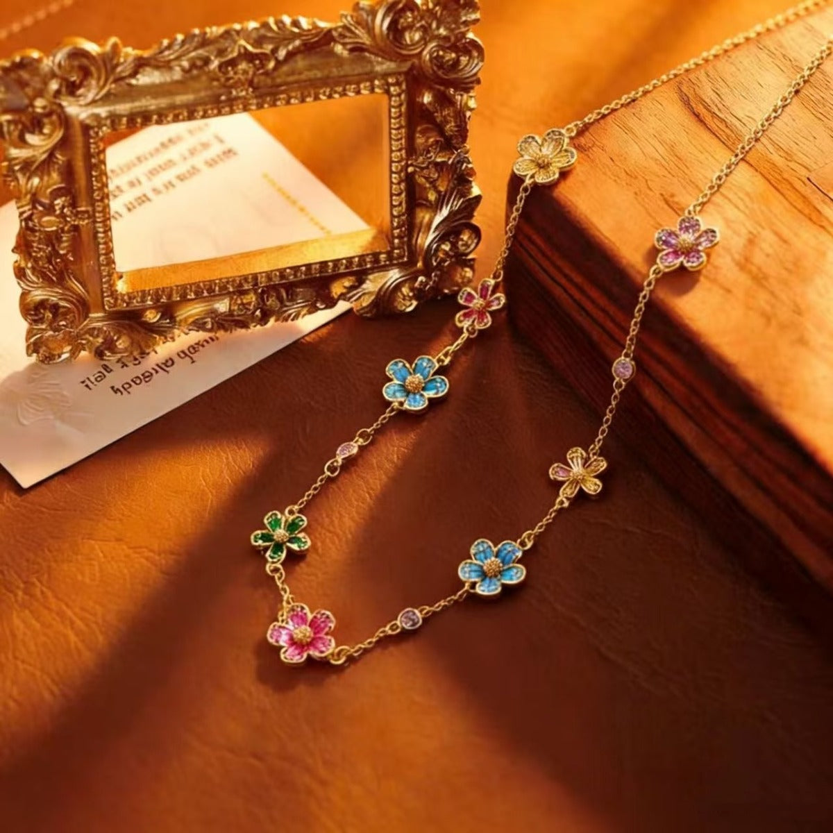 Fresh and Sweet Spring Series Sparkling Colored Diamond 3D Floral Irregular Earrings, Petal Pendants, Pendants, Bracelets, Necklaces for Women